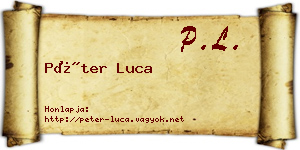 Péter Luca névjegykártya