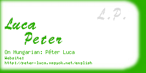 luca peter business card